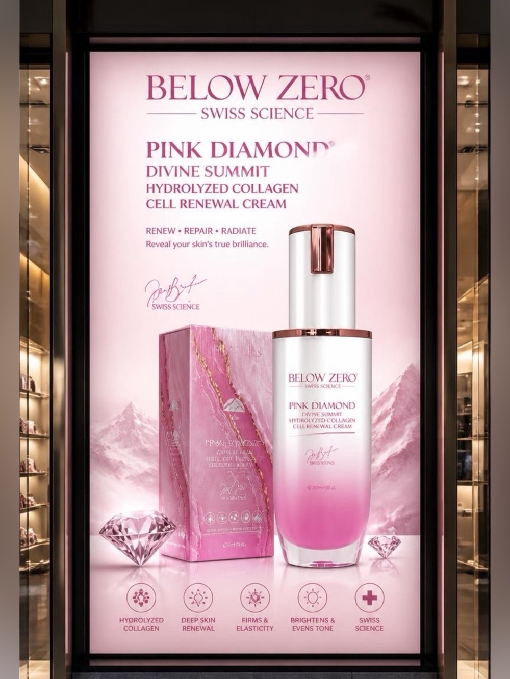 Below Zero-Swiss-Pink Diamond Divine Summit Cell Renewal Cream